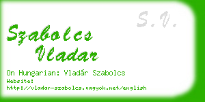 szabolcs vladar business card